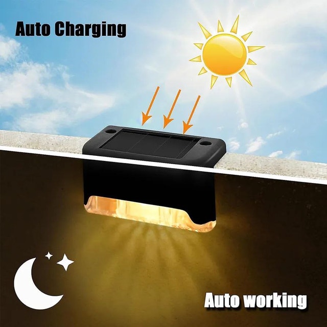 Set of 4 Solar Step & Fence Lights - photo 5