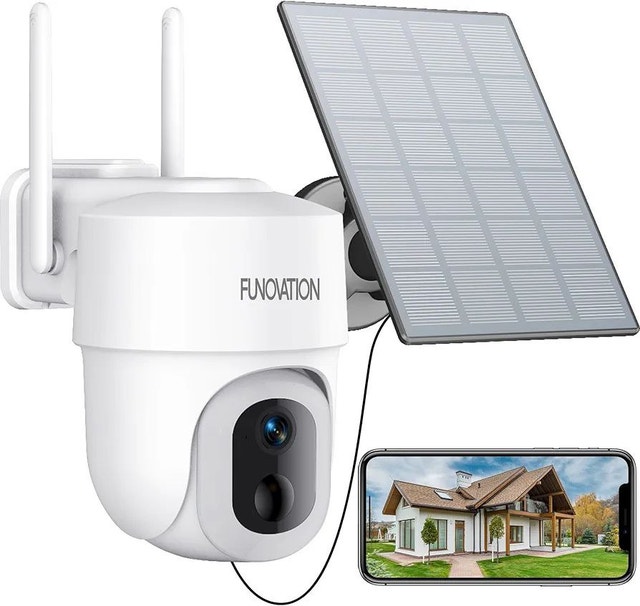 NEW Funovation Solar Security Camera – 2K/3MP Wireless Outdoor
