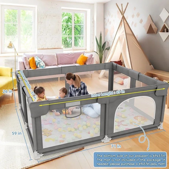 Extra Large Baby Playpen 71×59x28inch