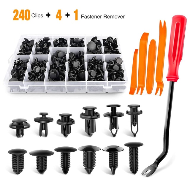 240 Retainer clips+5 fastener Remover Car Plastic Rivets Fastene - photo 3
