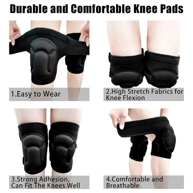 Adjustable Knee Pads Durable Sport Construction Cleaning Pain - photo 4