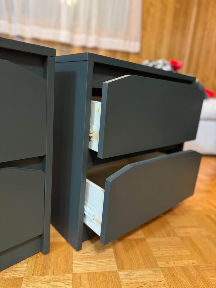 Refinished Dark Green Nightstands - Set of 2 - Tables de chevet - photo 3