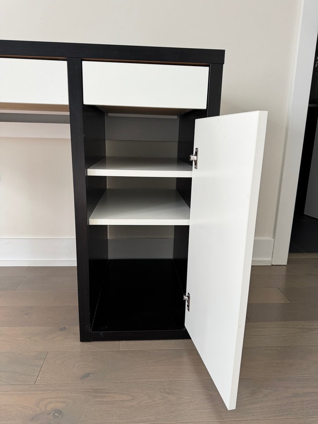 Ikea MICKE Desk, Dark Brown and White - photo 4