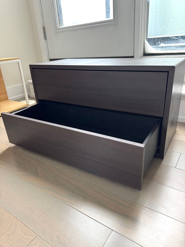 Ikea EKET Cabinet with 2 Drawers, Dark Brown