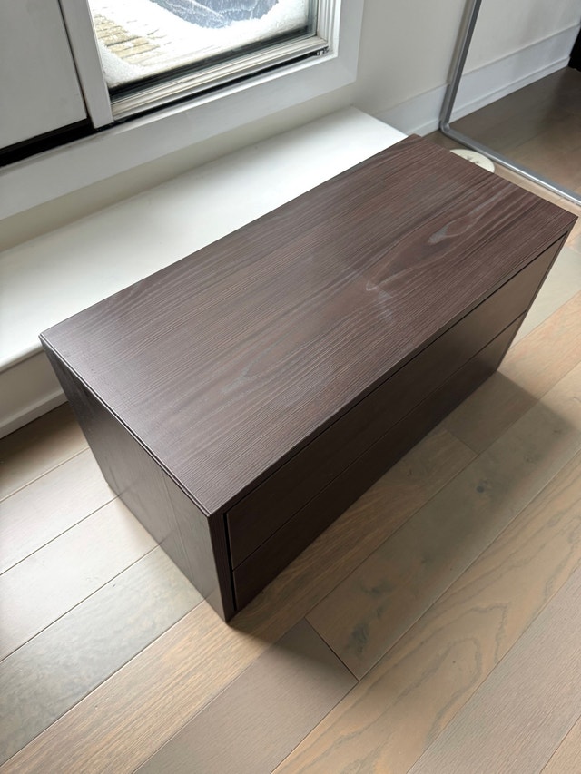 Ikea EKET Cabinet with 2 Drawers, Dark Brown - photo 3