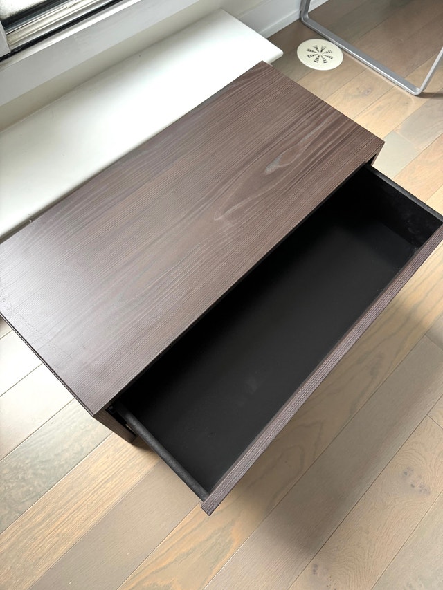 Ikea EKET Cabinet with 2 Drawers, Dark Brown - photo 4