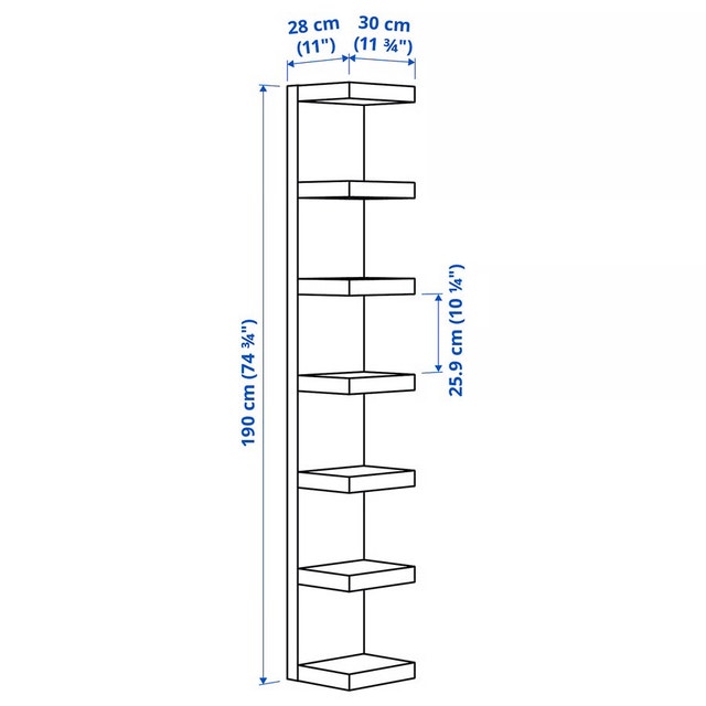 Ikea LACK Wall Shelf Unit, White - photo 5