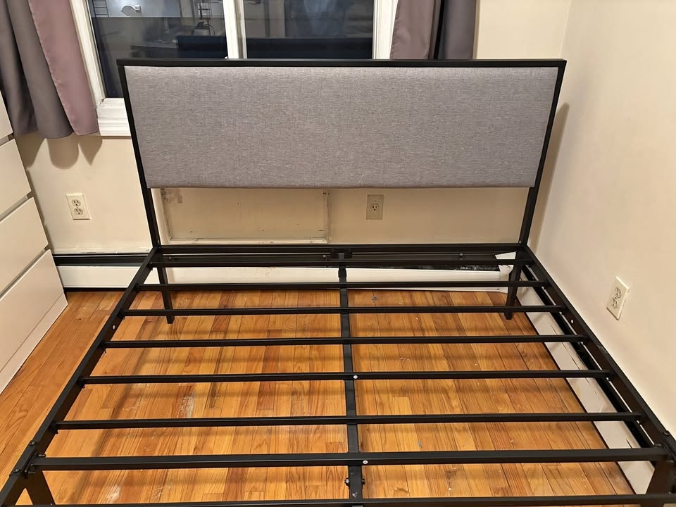 Full Metal Platform Bed Frame – No Box Spring Needed