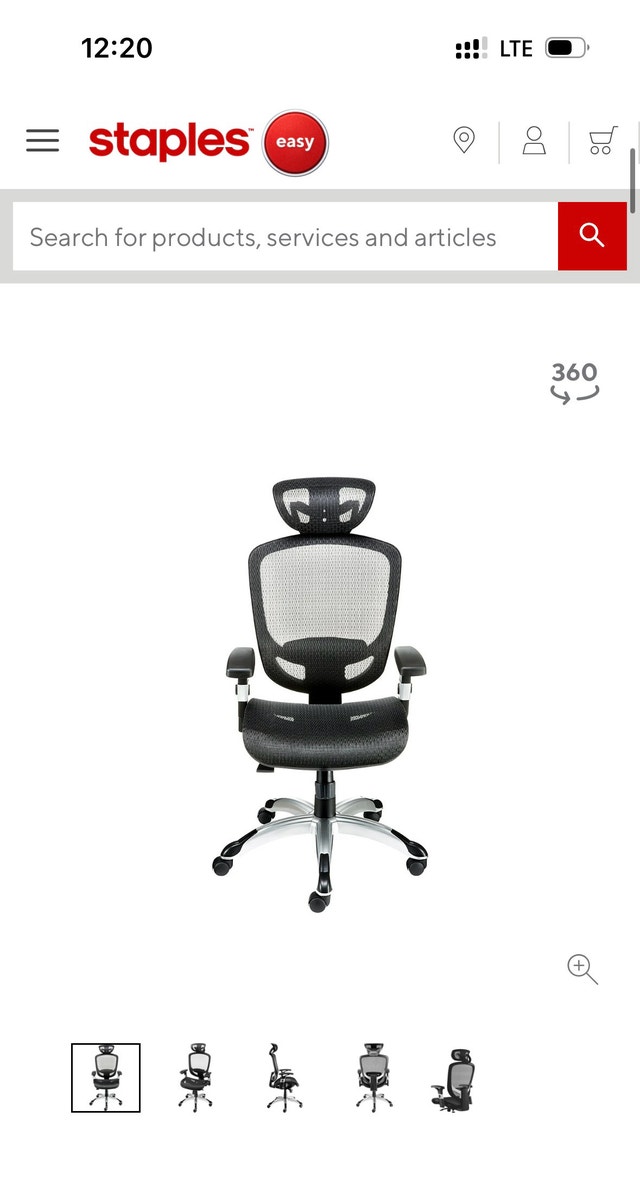 Staples FlexFit Hyken Mesh Task Chair - Black - photo 4