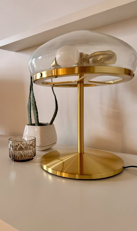 ÅTERSKEN Table Lamp – Gold / Clear Glass - photo 2