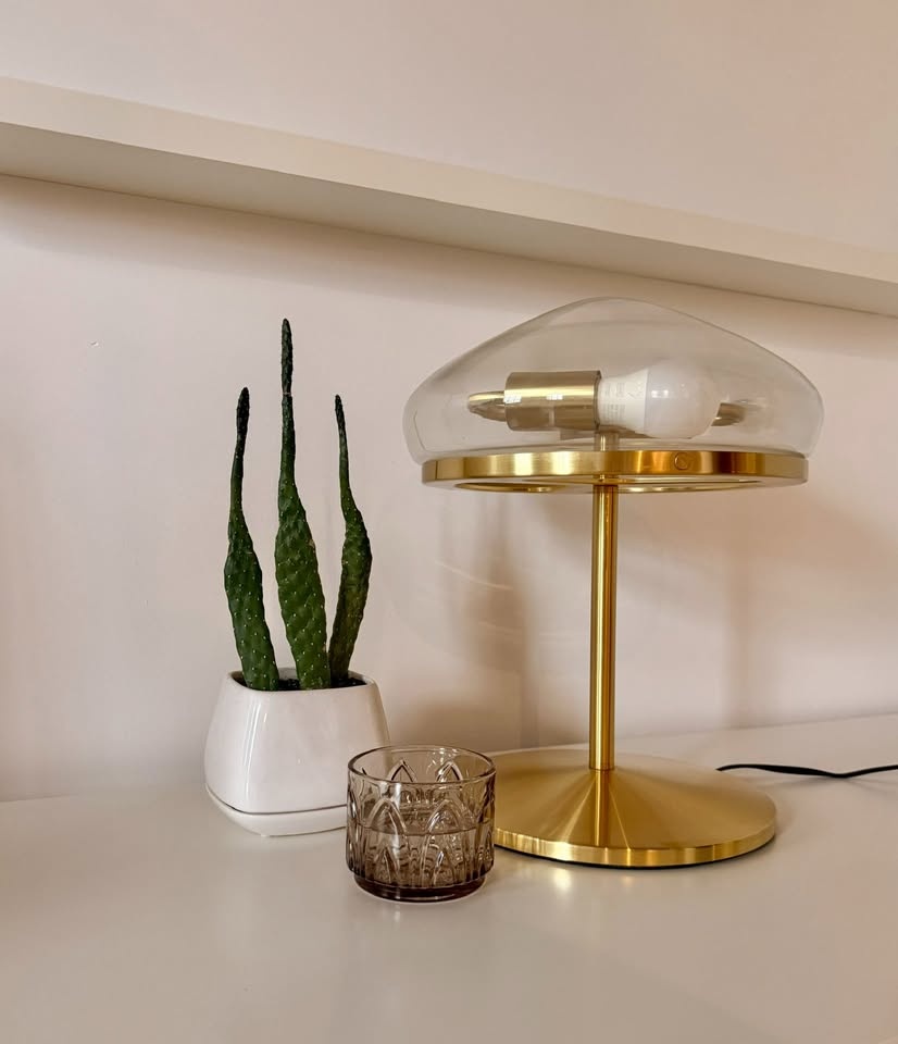 ÅTERSKEN Table Lamp – Gold / Clear Glass - photo 3