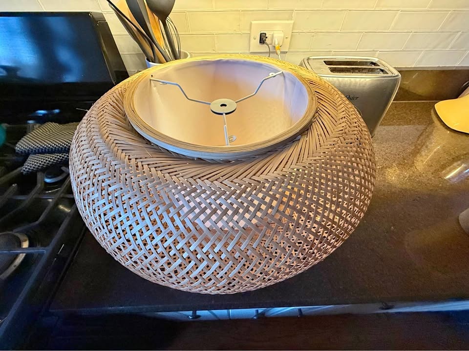 Bamboo Rattan Pendant light fixture lamp