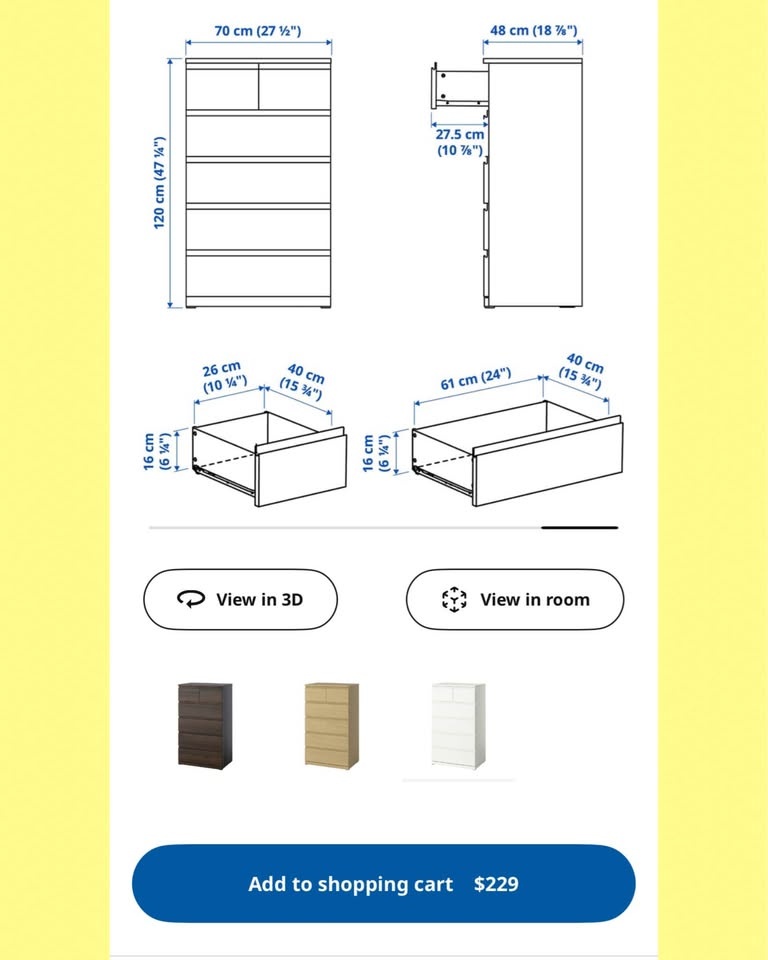 IKEA 6 Drawer Dresser - photo 2