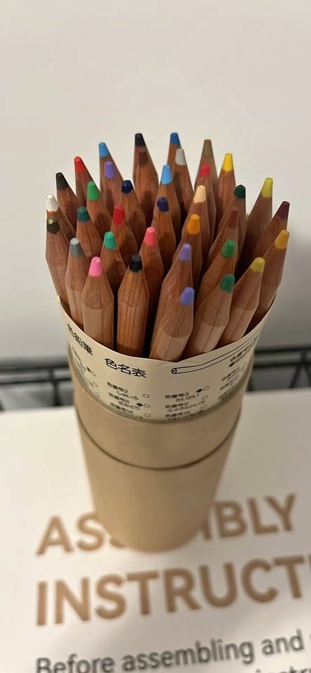 Muji Coloured Pencils With Paper Tube (36 Piece Set)