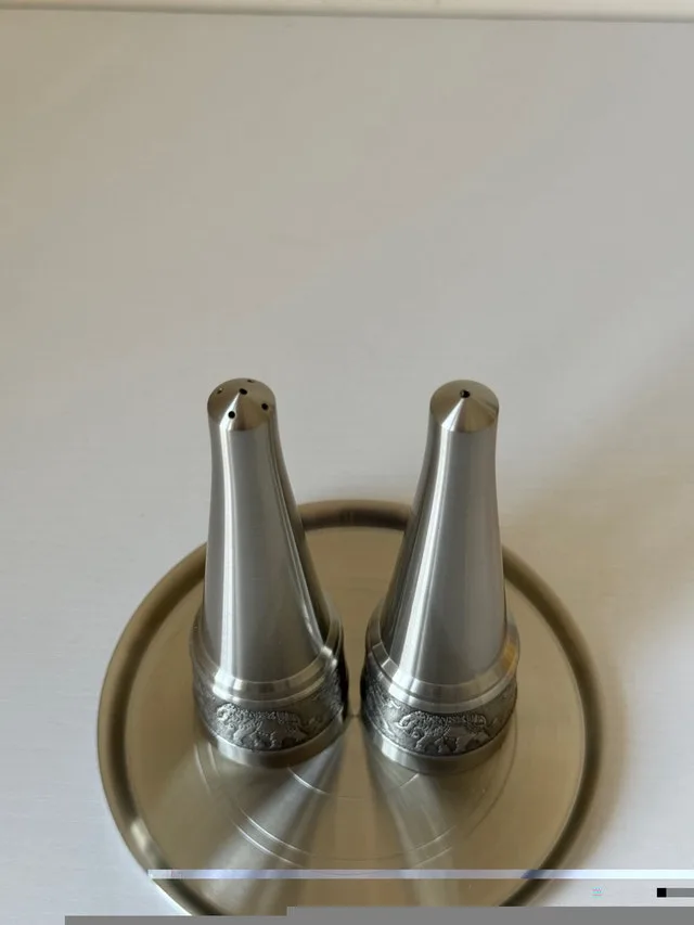 Oriental Pewter Thailand Salt and Pepper Shakers - photo 2