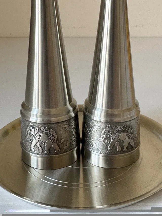 Oriental Pewter Thailand Salt and Pepper Shakers - photo 5