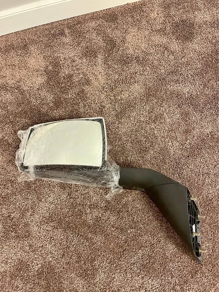 Left Volvo VNL Hood Mirror Chrome