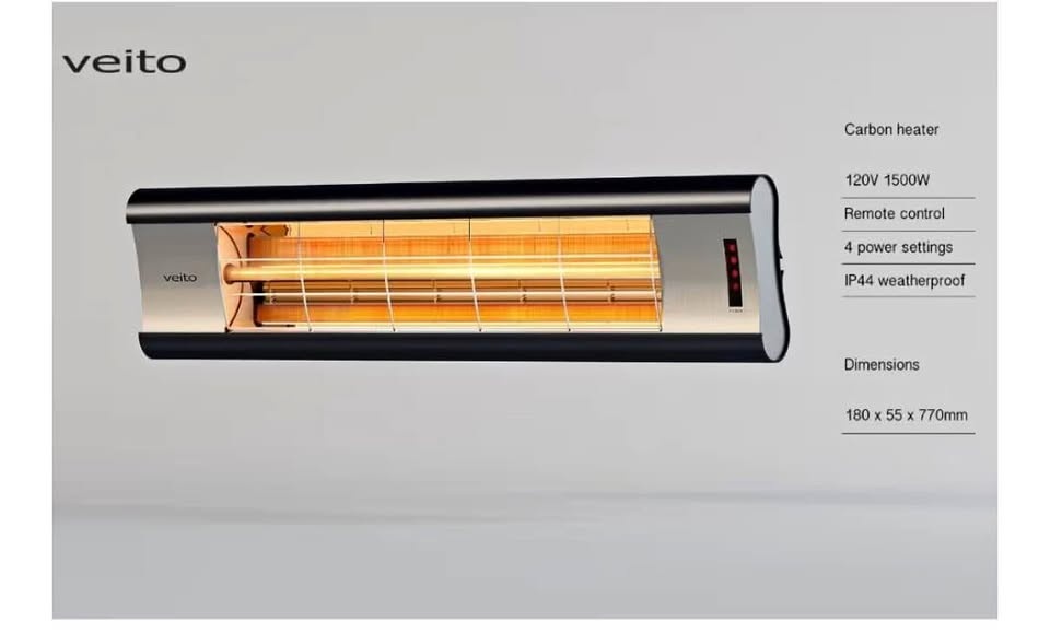 Veito Aero S 1500W Carbon Infrared Heater