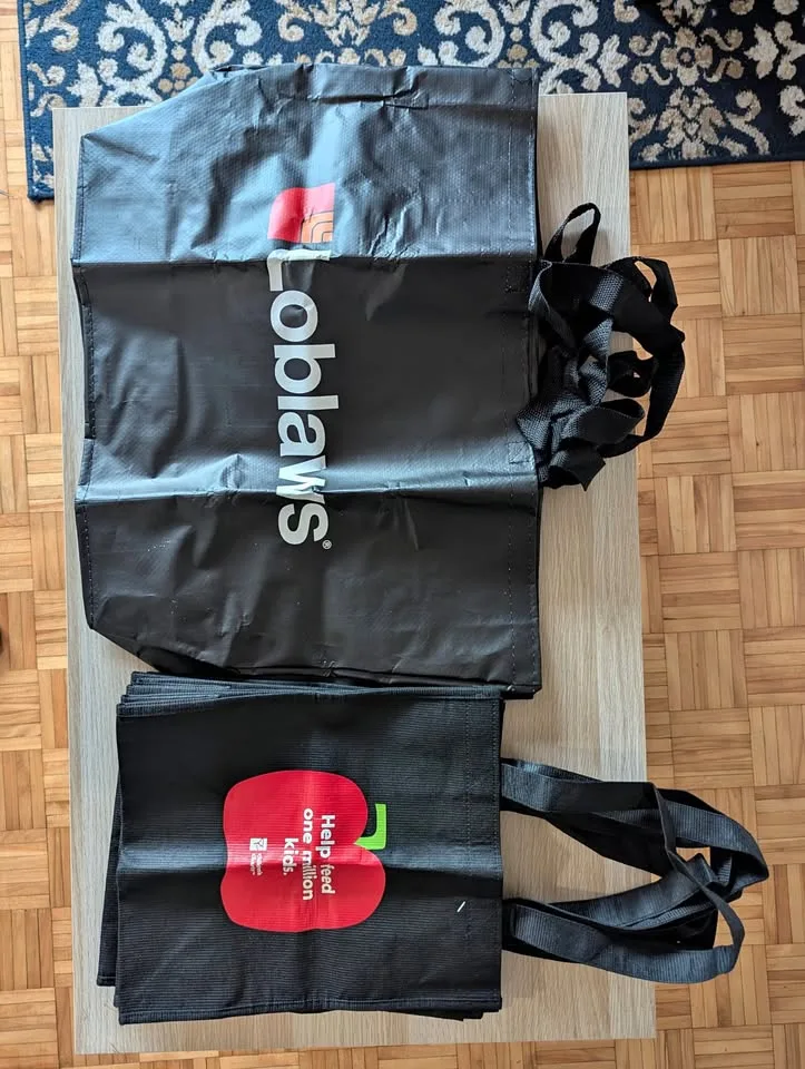 45 Reusable Shopping Bags – PC Vert, Loblaws, Dollarama + thumbnail