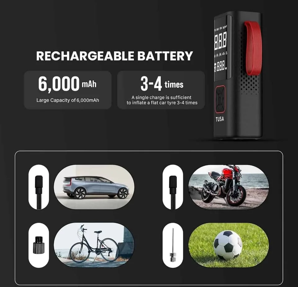 Car Tire Air compressor, Large Digital Display, 150 PSI image indicator(2)