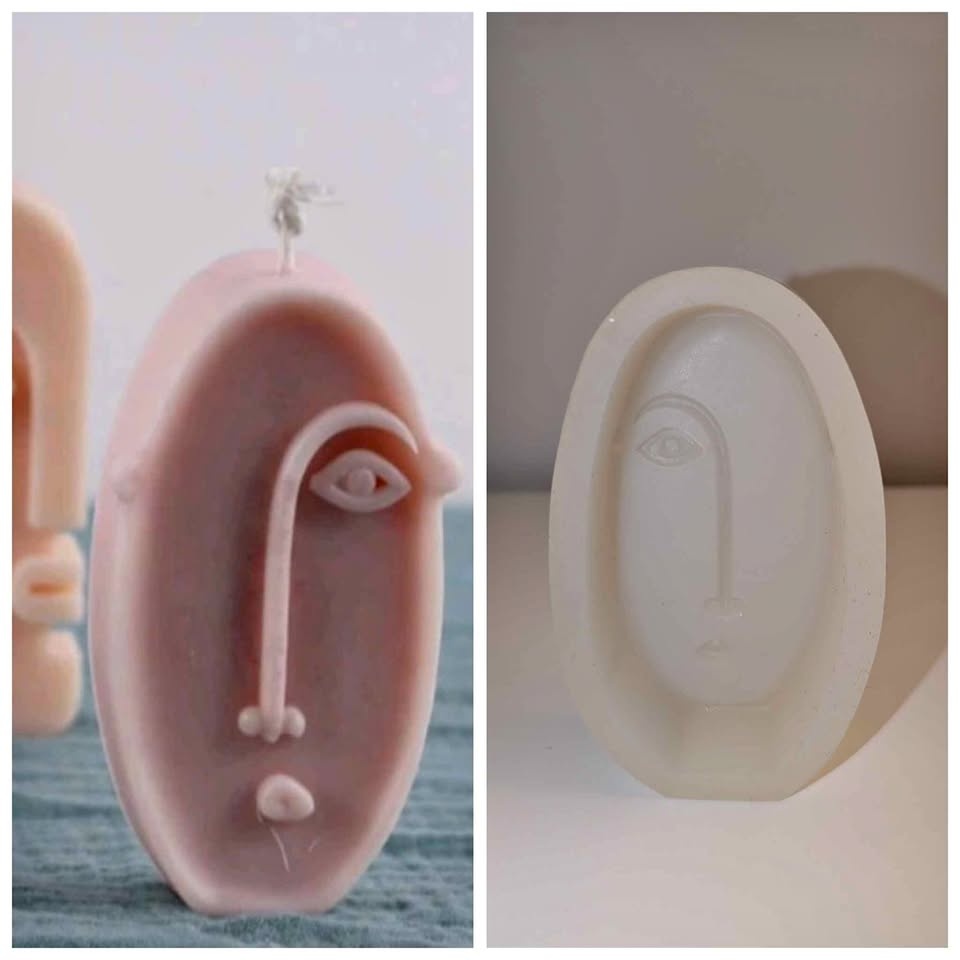 Abstract silicone mold for soap and candle making
