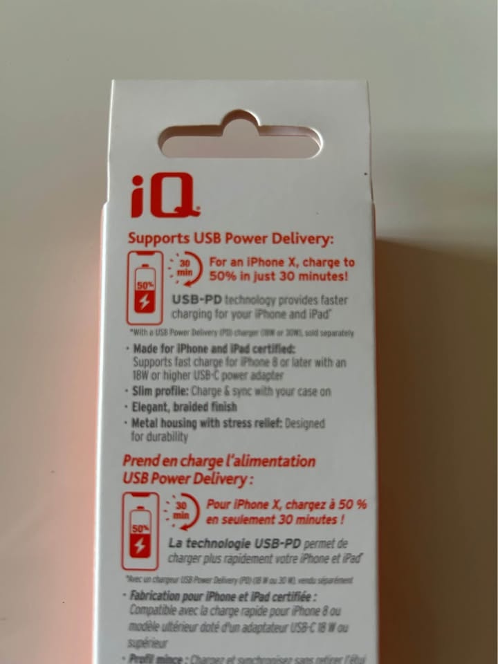 iQ Charge & Sync Cable for iPhone and iPad IQCAL1M - photo 3