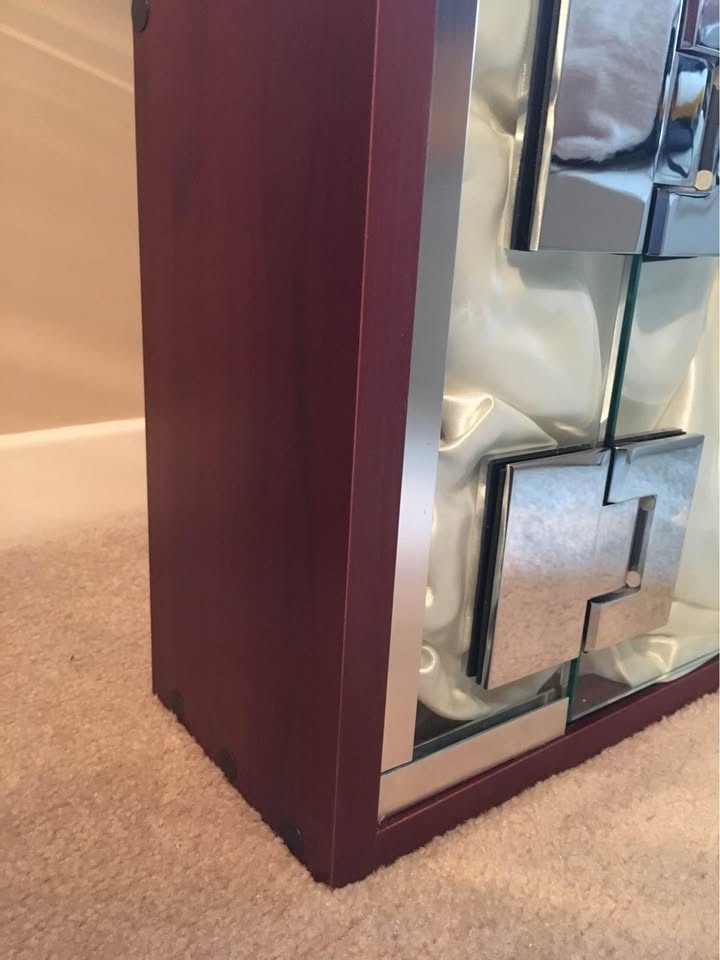 Rosewood/Tempered ❤️ Glass Display Cabinet - photo 3