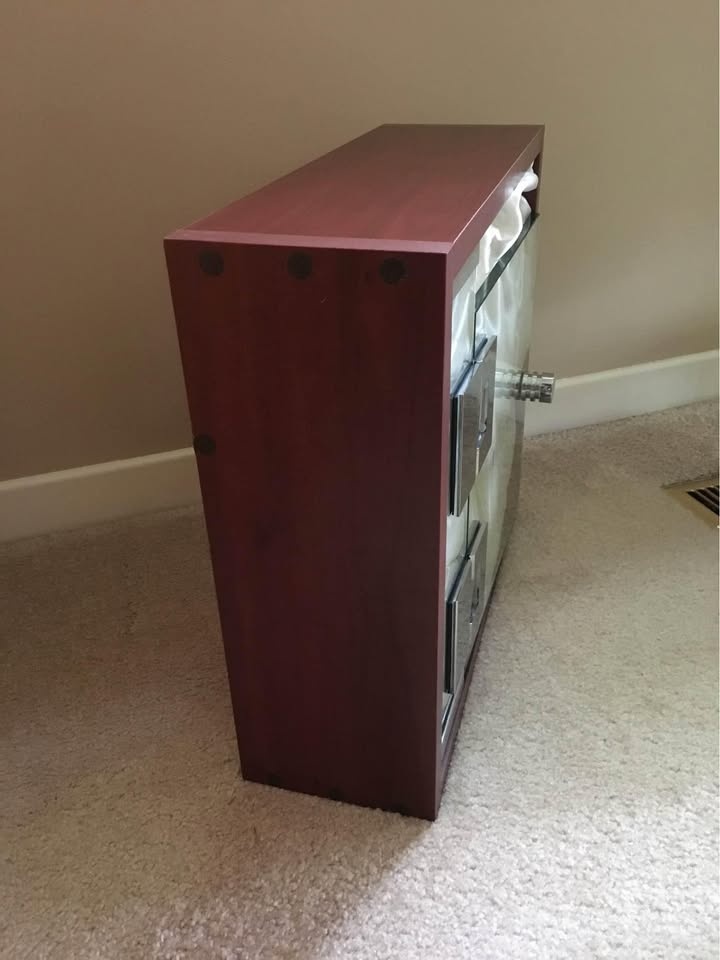 Rosewood/Tempered ❤️ Glass Display Cabinet - photo 4