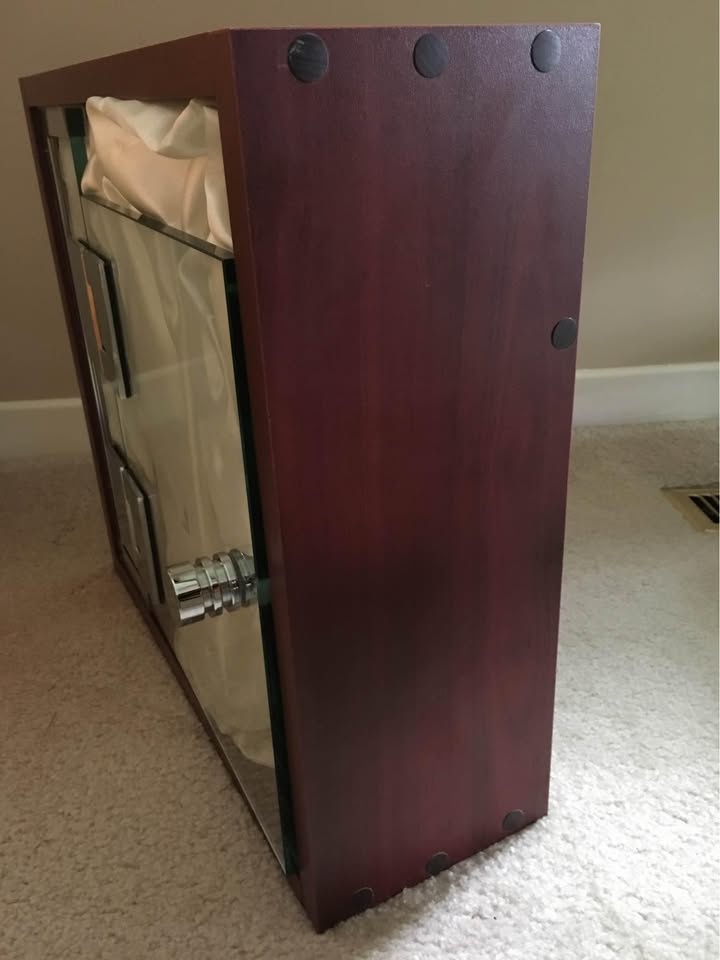 Rosewood/Tempered ❤️ Glass Display Cabinet - photo 5