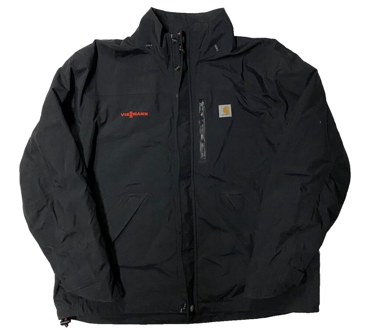 Carhartt Jacket Mens XL Black Nylon Storm Defender Chore J162