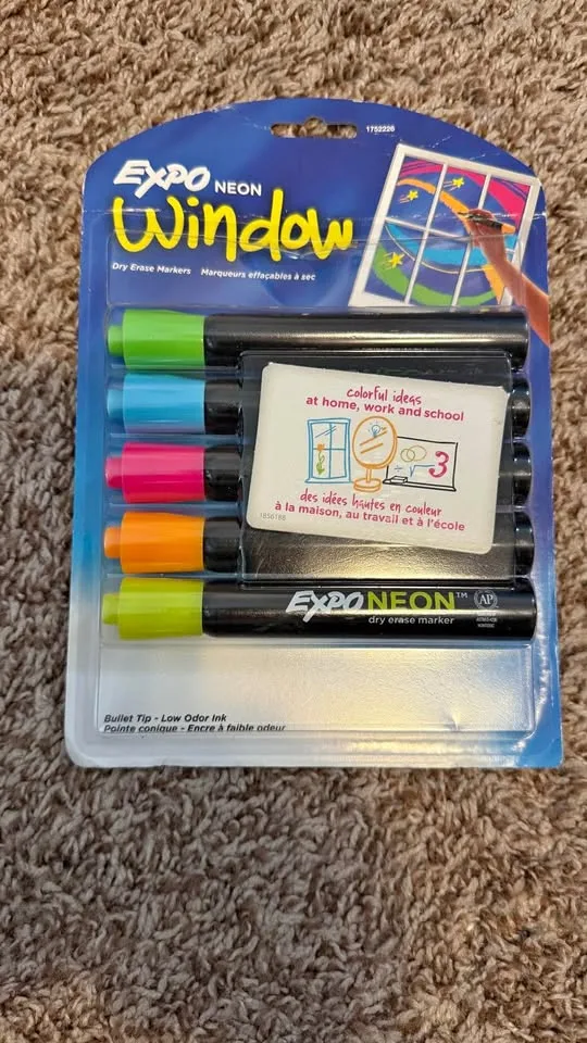 EXPO Neon Dry Erase Markers, 5 pc thumbnail