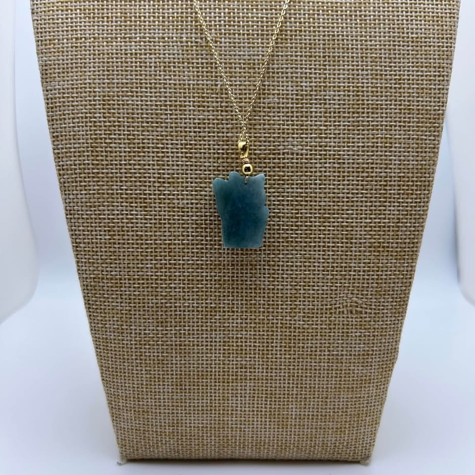 Burma jade Lucky Cat Necklace - photo 2