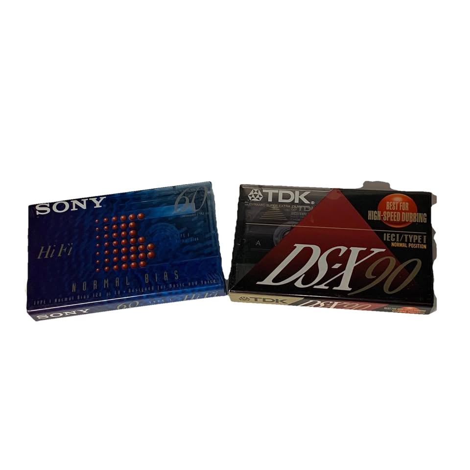 Lot of 2 Sealed Cassette Tapes DSX90 Sony HiFi 60