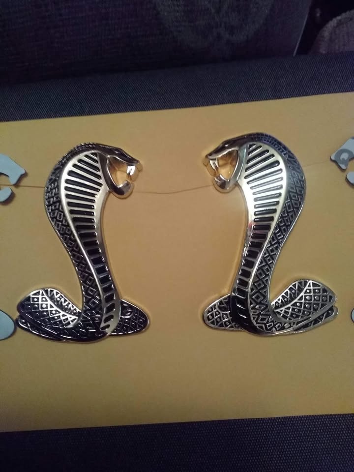 SHELBY COBRA QUALITY METAL SET OF 2 GOLD/BLACK - photo 2