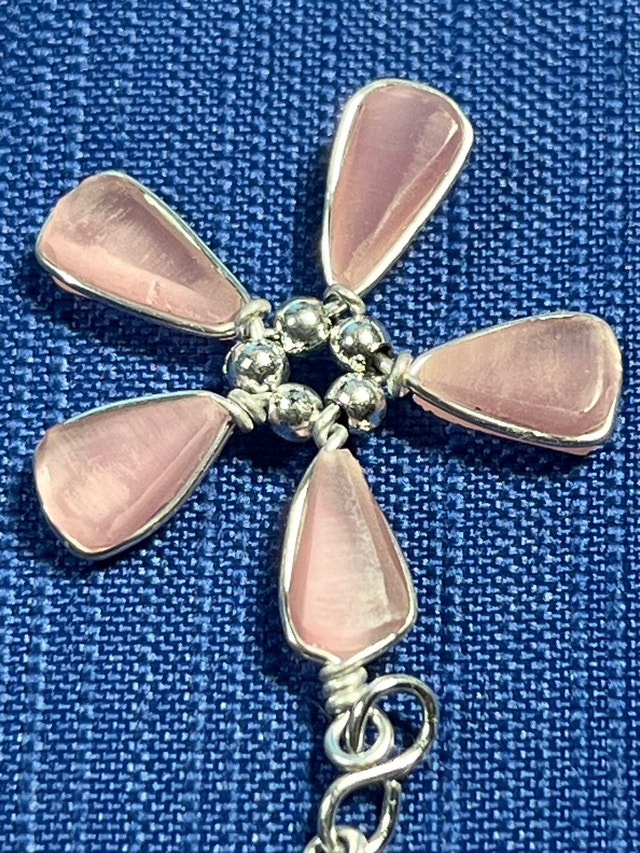 Pink Stone Flower Necklace - photo 4