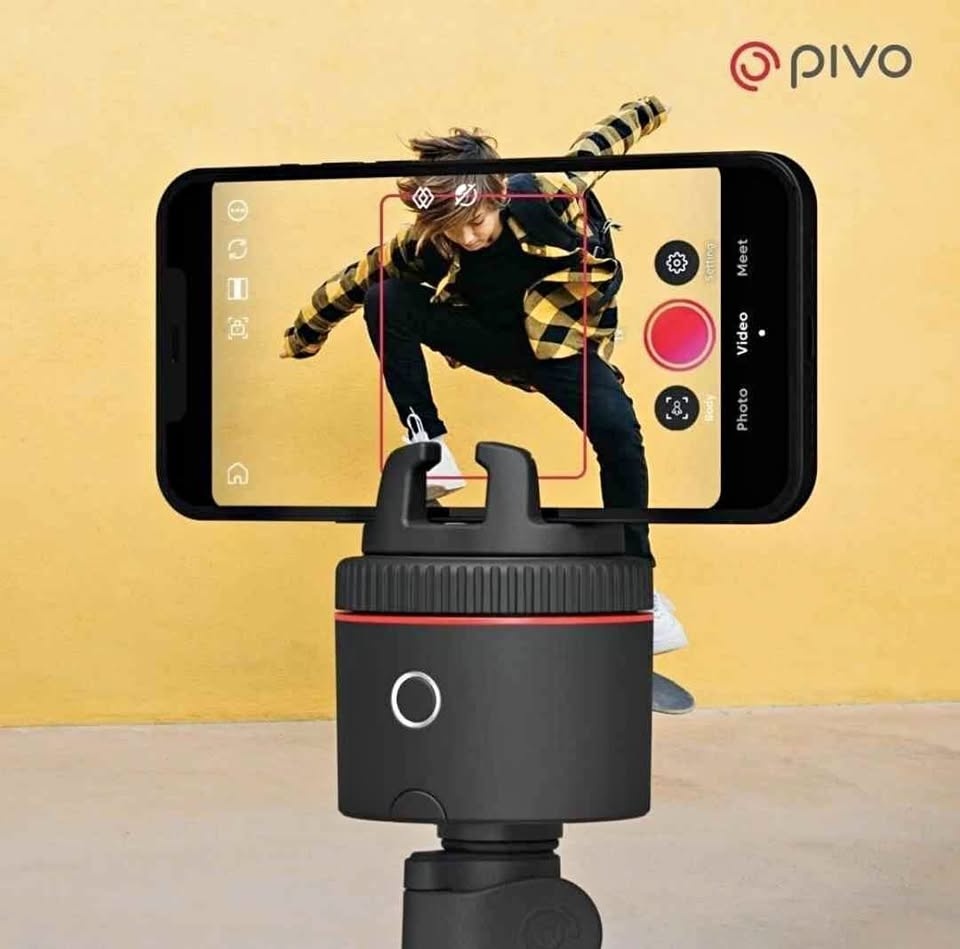 Pivo Pod Red + Remote Smart Phone Holder Camera 360 Tracking App