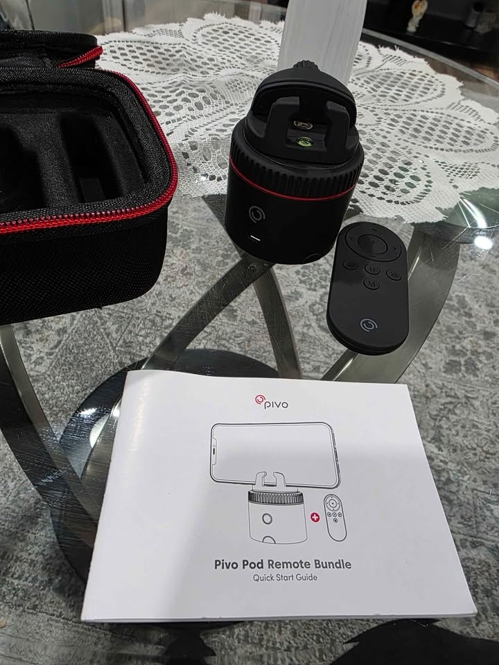 Pivo Pod Red + Remote Smart Phone Holder Camera 360 Tracking App - photo 3