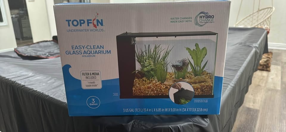 Topfin easy clean glass aquarium