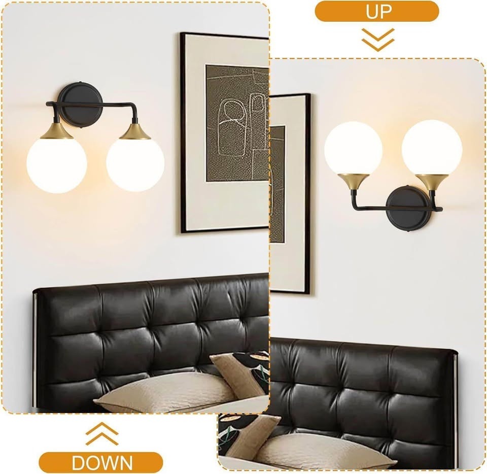 Sealed Black Gold Bathroom Light Fixtures - photo 5