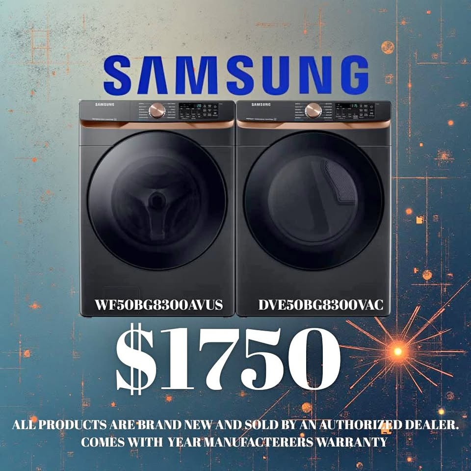 Samsung Bespoke Washer and Dryer - Brand New - Authorized dealer