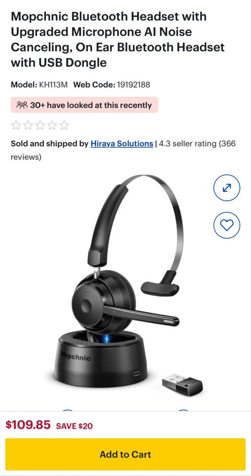 New Bluetooth, Noise Cancelling Head Set. - photo 3