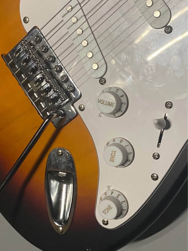 Sunburst Style Guitar with a Whammy Bar - photo 2