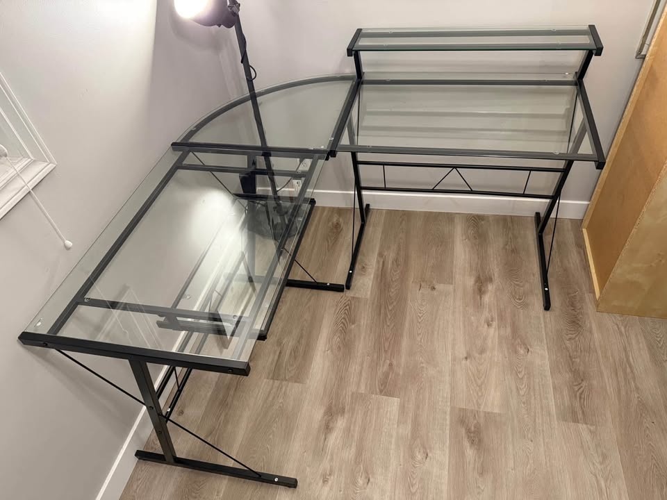 Liljar L-Shaped Metal Base Computer Desk - photo 4