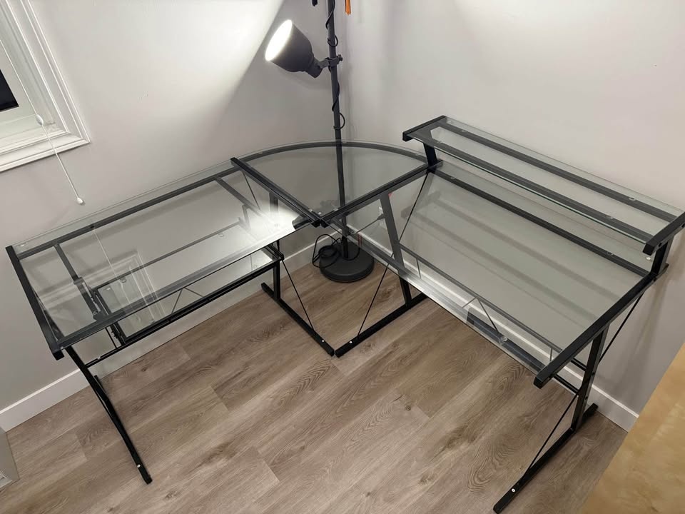 Liljar L-Shaped Metal Base Computer Desk - photo 5