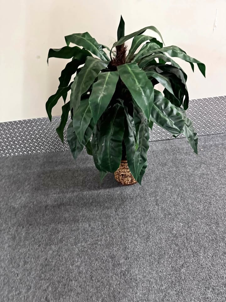 Tall Faux Plant in Woven Basket