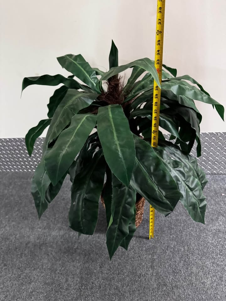 Tall Faux Plant in Woven Basket - photo 2