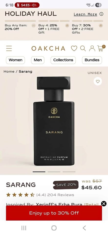 Oakcha Sarang Extrait de Parfum – Like New - Perfume - Unisex