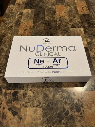 NuDerma Clinical Skin Therapy Wand w 6 Fusion NEW