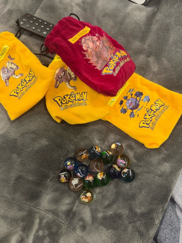 Pokemon marbles and bags $100 obo