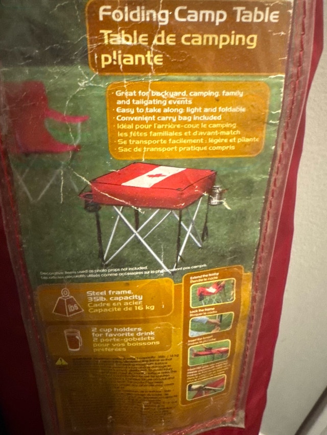 Large cooler & camping folding table - photo 2